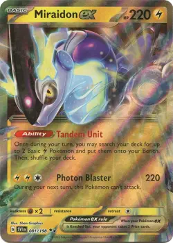 Miraidon ex - 081/198 SVI 081/198 Pokemon SV01: Scarlet & Violet Base Set Dou... - Image 1