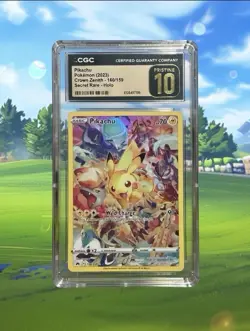 2023 POKEMON CROWN ZENITH #160 PIKACHU CGC 10 PRISTINE - Image 1