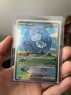 Pokemon Mew ex SV: Paldean Fates Special Illustration Rare Holo EX 180 HP - Image 1