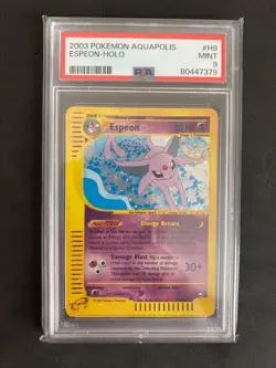 Espeon Holo #H9 Aquapolis PSA 9 2003 Pokemon English - Image 3