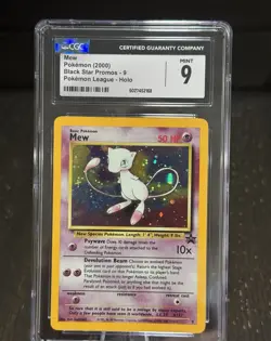 🔥 Mew 🔥 Black Star Promo HOLO Pokemon (2000) - BEAUTIFUL - CGC MINT 9 - Image 1