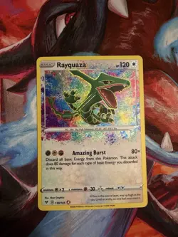 Pokemon Rayquaza Amazing Rare SWSH Vivid Voltage 138/185 NM - Image 1