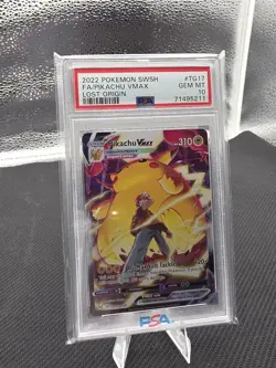 2022 POKEMON SWORD & SHIELD LOST ORIGIN #TG17 FULL ART/PIKACHU VMAX PSA 10 - Image 1