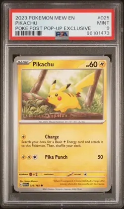 2023 POKEMON MEW EN-151 #025 PIKACHU & #133 EEVEE POKEMON TOGETHER PSA 9 SEQUENT - Image 2