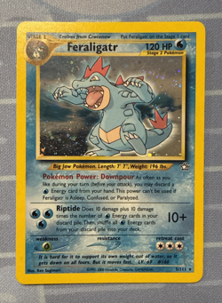 Feraligatr Holo Rare 5/111 Neo Genesis - Vintage 2000 Pokemon TCG - Image 1
