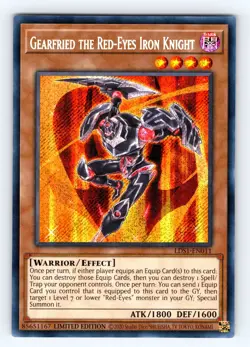 Yugioh Gearfried the Red-Eyes Iron Knight LDS1-EN011 Secret Rare - NM 💎 - Image 1
