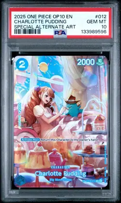 One Piece Charlotte Pudding ST12-012 OP10 SP PSA 10 - Image 1