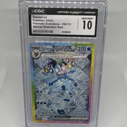 Pokemon Glaceon ex 150/131 Prismatic Evolutions Illustration Rare Holo EN 2025 - Image 1