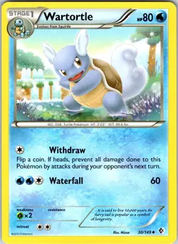 Wartortle 30/149 Boundaries Crossed Pokemon NM Normal - Image 1