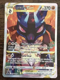 Pokemon TCG Lucario VSTAR SWSH291 Holo Black Star Neat mint! Grade This 🔥 - Image 1