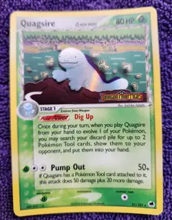 Quagsire 21/101 Dragon Frontiers Stamped Reverse Holo Rare Pokemon *NICE* - Image 1