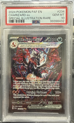 2024 POKEMON PAF EN PALDEAN FATES SPECIAL ILLUSTRATION RARE CHARIZARD EX PSA 10 - Image 1