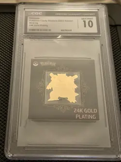 Pokemon Blastoise CGC 10 24K Gold Plated Metal Sticker 2023 - Image 3
