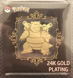 Pokemon Blastoise CGC 10 24K Gold Plated Metal Sticker 2023 - Image 4