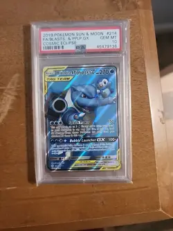 Pokemon PSA 10 Blastoise & Piplup GX Ultra Rare 2019 214/236 Cosmic Eclipse ENG - Image 4