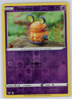Pokemon TCG Dedenne Vivid Voltage 077/185 Reverse Holo Common - Image 1