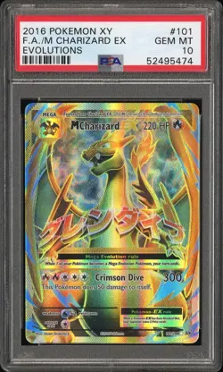 M Charizard EX Full Art #101 Evolutions PSA 10 2016 Pokemon XY English - Image 1