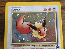 Pokemon Wotc Black Star Promo # 11 HOLO EEVEE,,,not played,,, - Image 2
