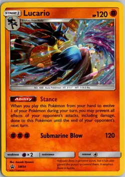 Lucario Promo SM Promos SM54 NM Pokemon - Image 1