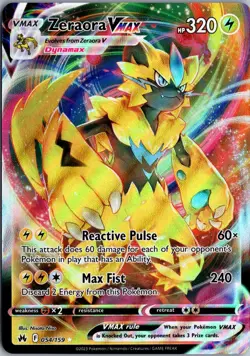 Zeraora VMAX Ultra Rare Crown Zenith 054/159 NM Pokemon - Image 1