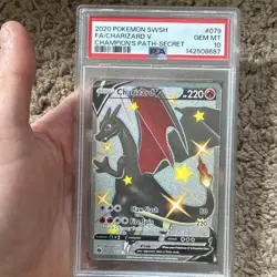 Charizard V Secret Rare Champion's Path 79/73 Holo PSA 10 Pokemon TCG - Image 1