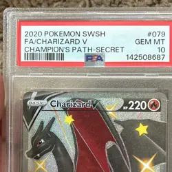 Charizard V Secret Rare Champion's Path 79/73 Holo PSA 10 Pokemon TCG - Image 3
