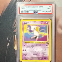 2000 POKEMON LEAGUE BLACK STAR PROMO #8 MEW NON HOLO PSA 9 MINT - Image 1