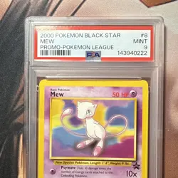 2000 POKEMON LEAGUE BLACK STAR PROMO #8 MEW NON HOLO PSA 9 MINT - Image 3