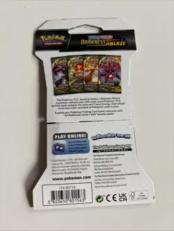 Pokemon Sword and Shield Darkness Ablaze Sleeved Booster Pack X1 Random Sealed - Image 2