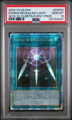 2024 Yu-Gi-Oh! Swords of Revealing Light 2024-ENP02 Quarter Century Rare PSA 10 - Image 1