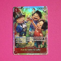One Piece CCG Ace & Sabo & Luffy Character Card Goa Kingdom OP13-007 1000 Power - Image 1