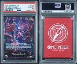 #1 2025 One Piece EN 2nd Anniversary Set #061 Monkey D. Luffy PSA 10 GEM MINT - Image 3