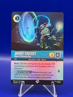 Disney Lorcana Jiminy Cricket Ghost Of Christmas Past Epic 218/204 Winterspell - Image 1