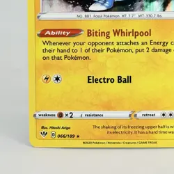 Pokemon Arctozolt Holo Card #066/189 Darkness Ablaze Sword & Shield NM - Image 5