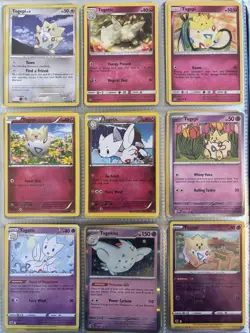Pokemon Card Species Set Lot - 9x Unique Cards / Togepi Family - Image 1