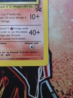 Pokemon TCG Arcanine WoTC Movie Promo Card 06/53 Legendary 1999 - Image 5