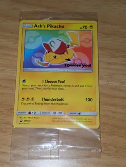 Ash's Pikachu Promo Card SM108 - I Choose You - Sealed New - Image 1