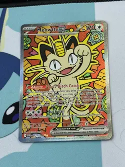Pokemon Cards Meowth EX 121/088 Perfect Order SAR NM Condition Card - Image 1