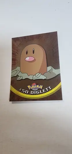 DIGLETT #50, Series 1 - 2000, Topps TV Animation Edition Chrome Pokemon Card - Image 1