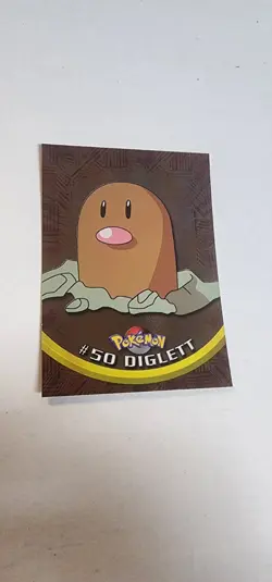DIGLETT #50, Series 1 - 2000, Topps TV Animation Edition Chrome Pokemon Card - Image 2