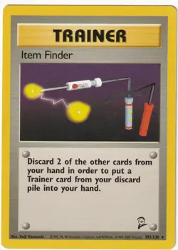 Item Finder 74/102 Rare Base Set Pokemon Card Moderately Played - Image 1