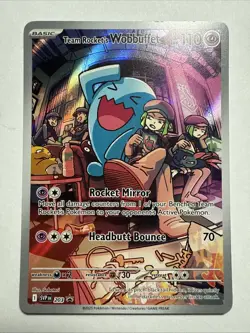 Pokemon Card Team Rocket’s Wobbuffet SVP 203 Destined Rivals - Image 2