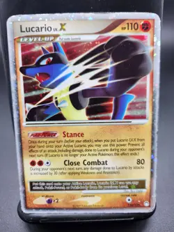 Lucario LV.X Holofoil Card Mysterious Treasures 122/123 HP - Image 1