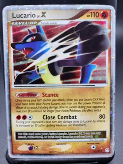 Lucario LV.X Holofoil Card Mysterious Treasures 122/123 HP - Image 2