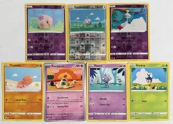 7x Yarn Pokemon Card Bundle (Illus. Asako Ito) - Pokemon Trading Card Game Lot - Image 1