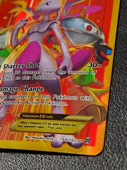 Mewtwo EX 164/162 Pokemon card XY BREAKthrough secret rare full art holo VLP - Image 3