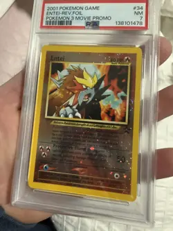 PSA7 Entei Reverse Foil-Promo No.44 Pokemon Card ✨(ENGLISH) - Image 1