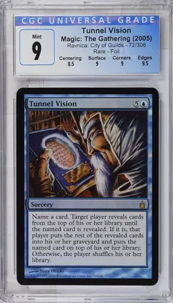 TUNNEL VISION Ravnica Foil Rare CGC 9 MTG [Nostalgium] - Image 1