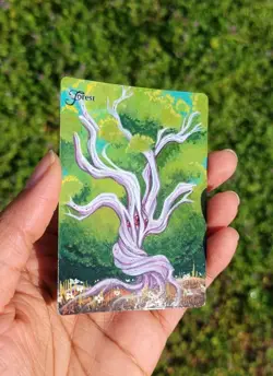 MTG Altered Art Hand Painted Card: Forest - Image 2