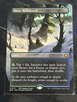 Misty Rainforest - Borderless - Mtg - SPG - w/MagCase - NearMint! - Image 2